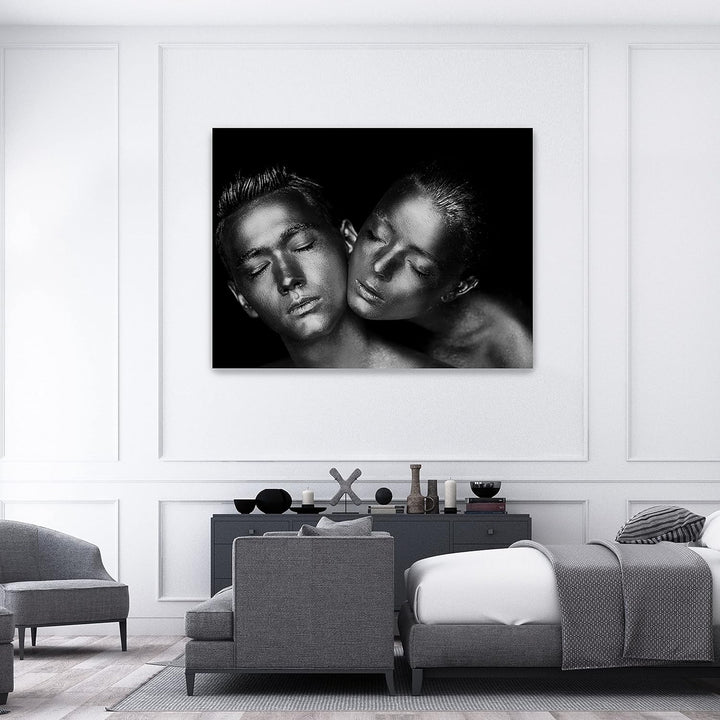 wandmotiv24 Deko Wandbild aus Acrylglas, Grösse 60x45cm, Querformat, sinnliches Paar Foto, Models, S