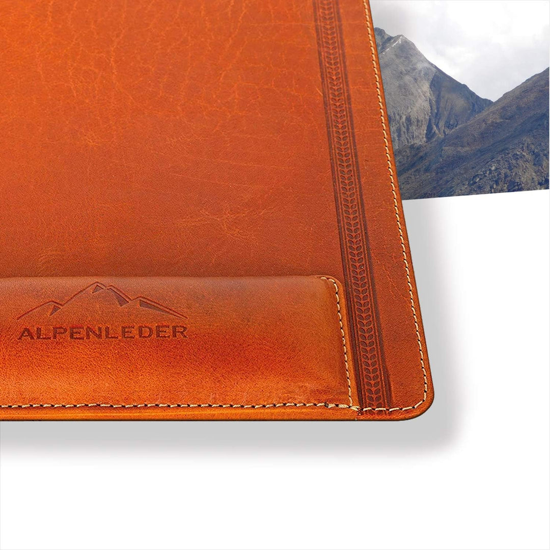 Alpenleder Mousepad - Konstanz (Handgefertigt) - Nachhaltiges Bio-Leder aus regionaler Landwirtschaf