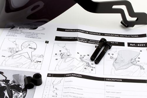 Puig 6251F Windschutzscheibe, Transparent/Dunkelgrau Rauch Stark Getönt, Stark Getönt