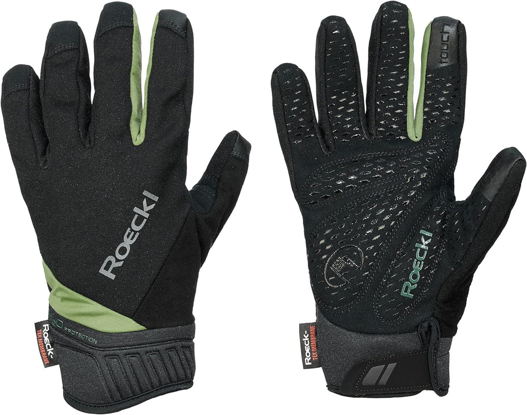 Roeckl Ranten Winter Fahrrad Handschuhe lang schwarz/grün 2023 6, 6