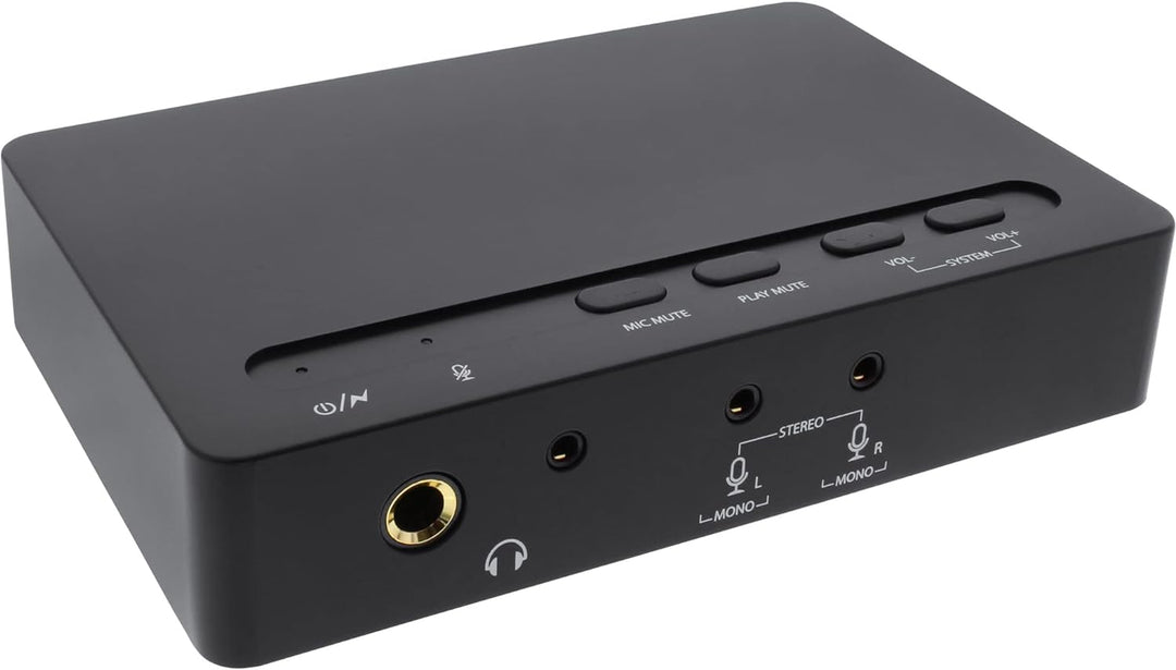 InLine 66670B USB 2.0 SoundBox 7.1, 48KHz / 16-bit, mit Toslink Digital IN / OUT
