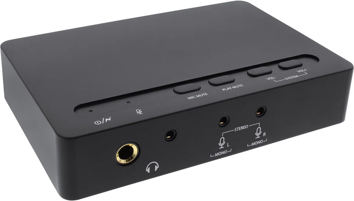 InLine 66670B USB 2.0 SoundBox 7.1, 48KHz / 16-bit, mit Toslink Digital IN / OUT