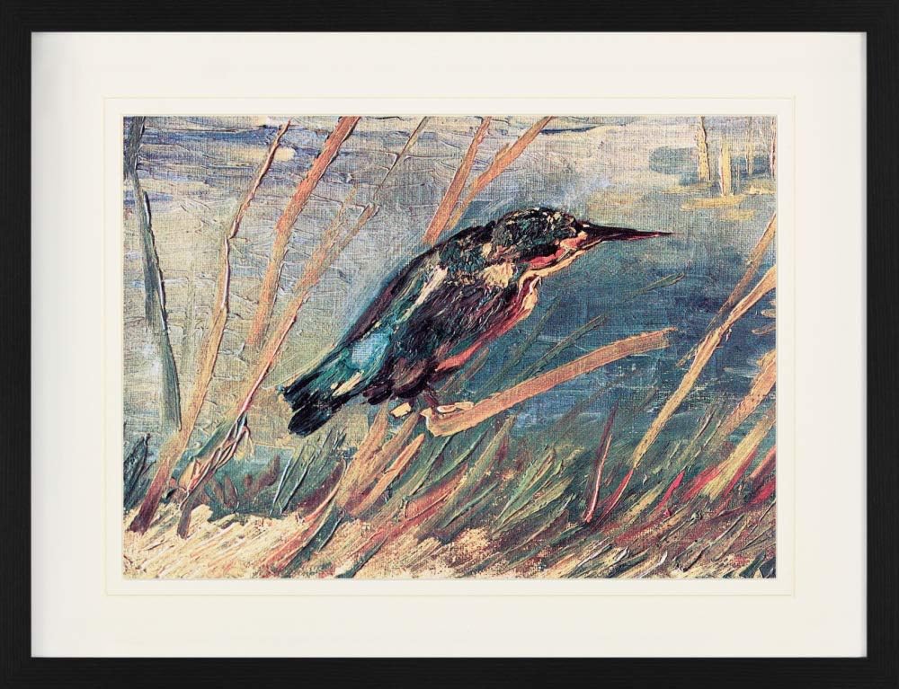 1art1 Vincent Van Gogh Poster Der Eisvogel, 1886 Gerahmtes Bild Mit Edlem Passepartout | Wand-Bilder