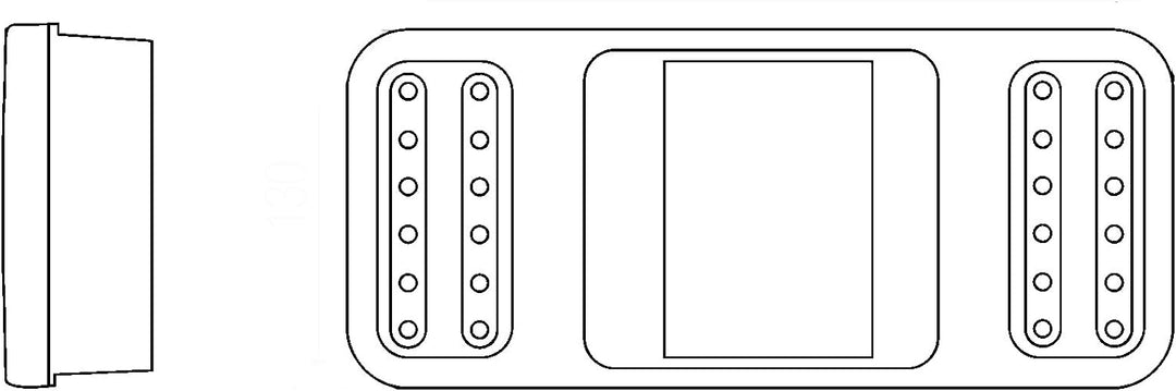 HELLA - Heckleuchte - Coluna - LED - 24V - Anbau/geschraubt - Lichtscheibenfarbe: glasklar - LED-Lic