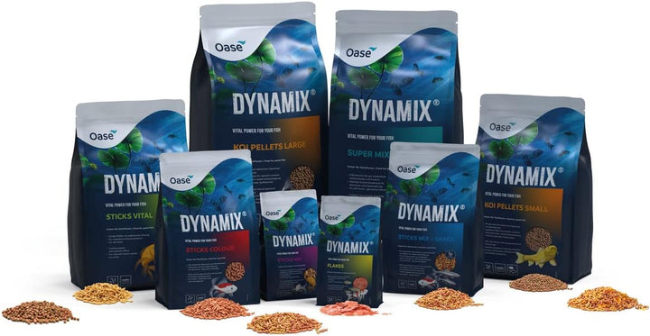 OASE Dynamix Sticks Mix 20 L, Fischfutter, Teichfischfutter, ideal bei gemischter Haltung von natur-