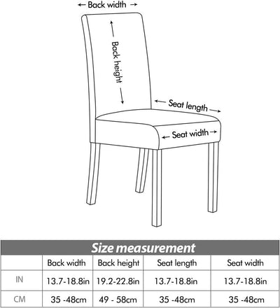 PETCUTE Stuhlhusse stuhlbezug Stretch Hussen für Stühle Spandex Stuhlhussen für Hochzeit Grau 4er Se