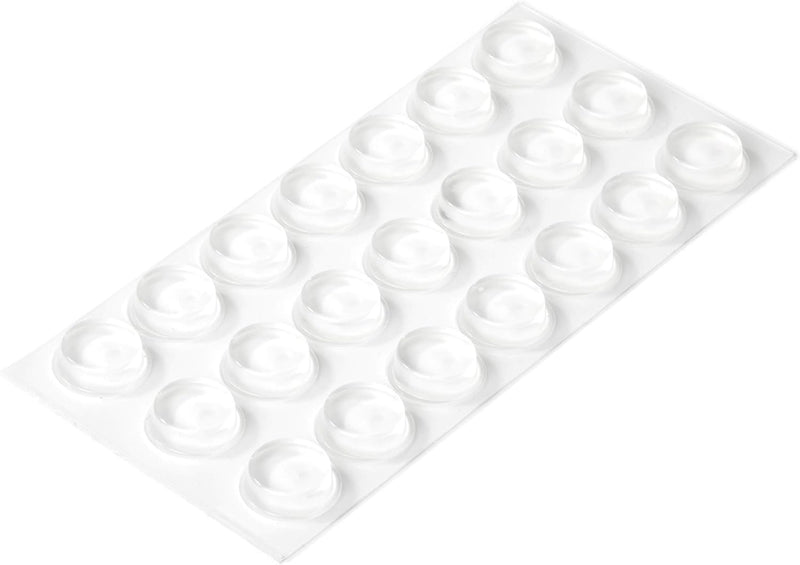 Adsamm® | 21 x selbstklebende Anschlagpuffer | Ø 20 mm | Höhe: 6,2 mm | rund | zylindrisch | Transpa
