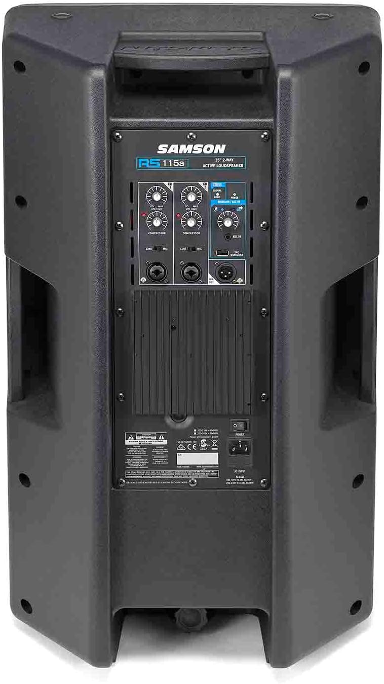Samson Technologies RS115a Lautsprecher mit Strom versorgt