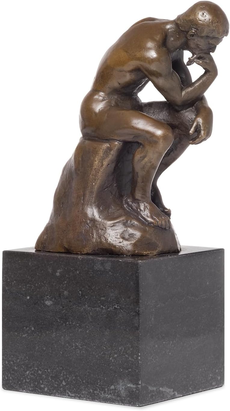 Moritz Bronzefigur Bronze Figur Statue Skulptur Denker Philosoph Psychologie H 19 cm