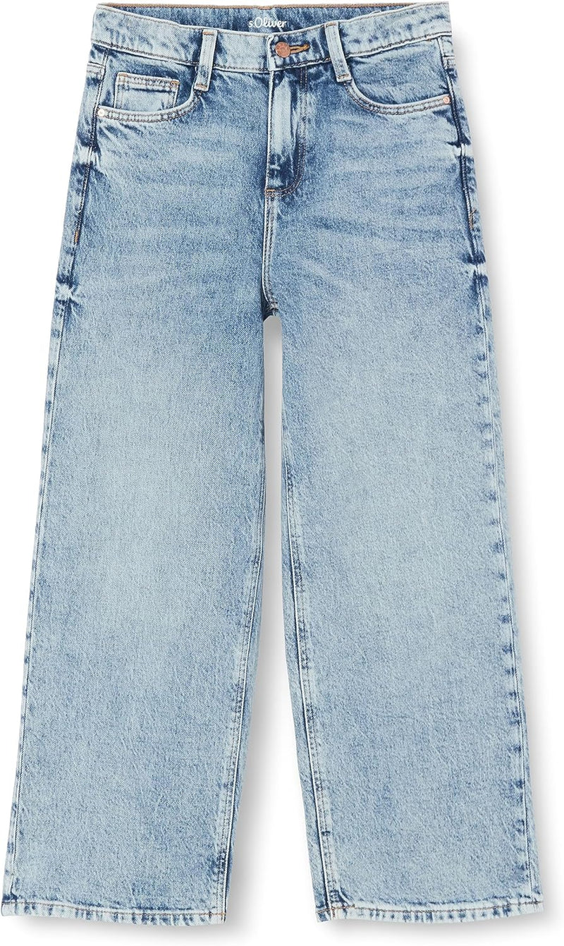 s.Oliver Junior Mädchen Jeans Hose, Wide Leg Blue 134/SLIM