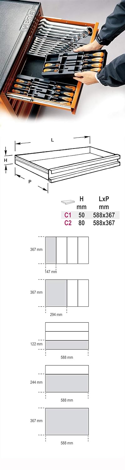 Beta T234 - Fester Thermoformateinsatz mit Werkzeugsortiment