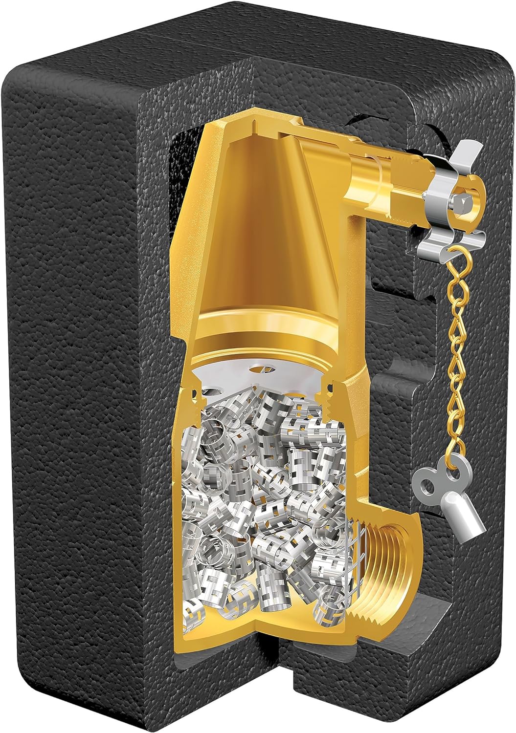 Flamcovent Solar G¾"F EcoPlus - Luftabscheider für Solaranlagen - Hochwertige Entlüftungslösung (Art