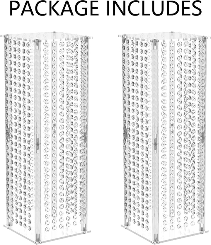 Nuptio 2 Stück Hochzeit Mittelstücke für Tischvasen 60cm Hohe Blumenvase Blumenständer für Partytisc