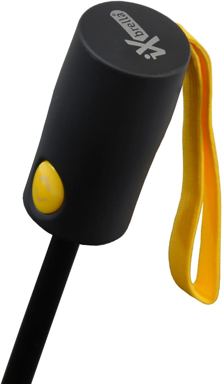 iX-brella Reverse umgekehrt öffnender Fiberglas-Taschenschirm mit farbigen Speichen - gelb, Gelb