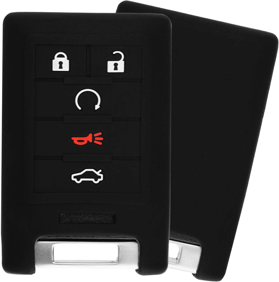 KeyGuardz Keyless Remote Car Smart Key Fob Outer Shell Cover Soft Rubber Case for Cadillac ATS CTS D