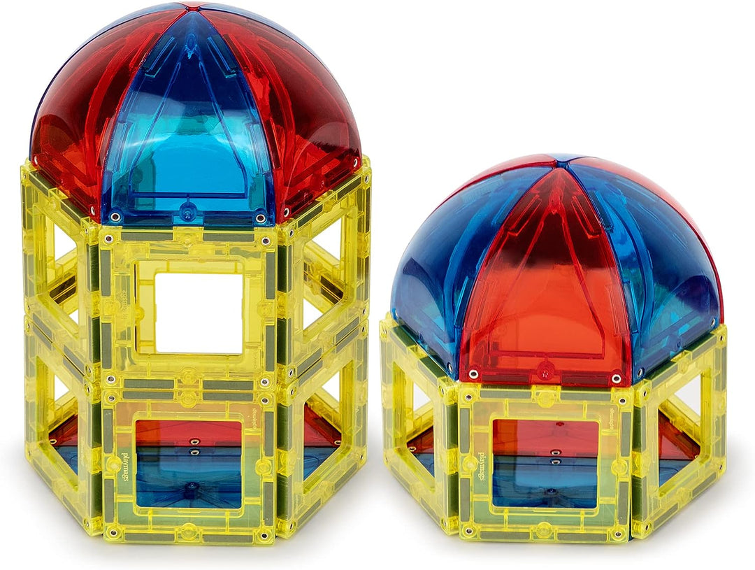 Playmags 3D Magnetische Blöcke für Kinder - Magnet Blöcke Lernen Formen, Farben & Alphabet STEM Magn