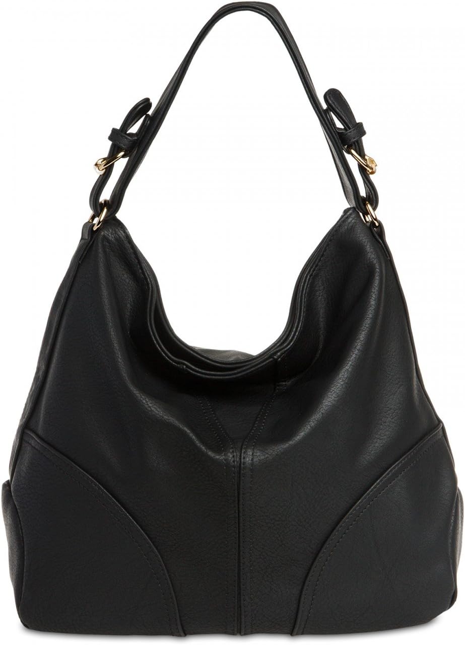 Caspar TS940 Damen Schultertasche Schwarz, Schwarz