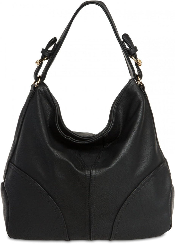 Caspar TS940 Damen Schultertasche Schwarz, Schwarz