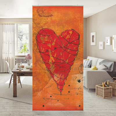 Bilderwelten Raumteiler Love Letter 250x120cm ohne Halterung 250x120cm without hanger, 250x120cm wit