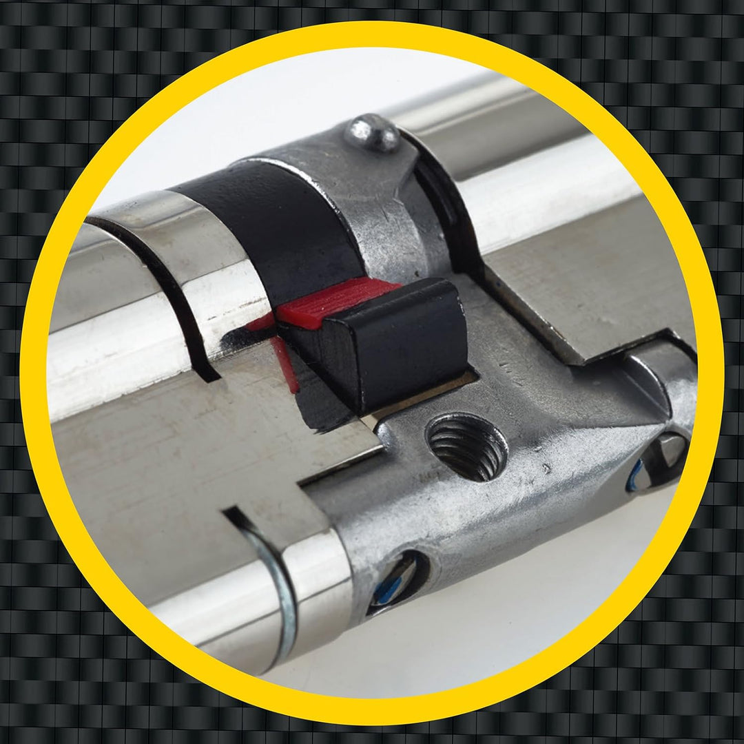 Yale P-YS3-4555B 3-Sterne-Euro-Doppelzylinder, hohe Sicherheit, (100 mm), Messing-Finish, 45:55 (100