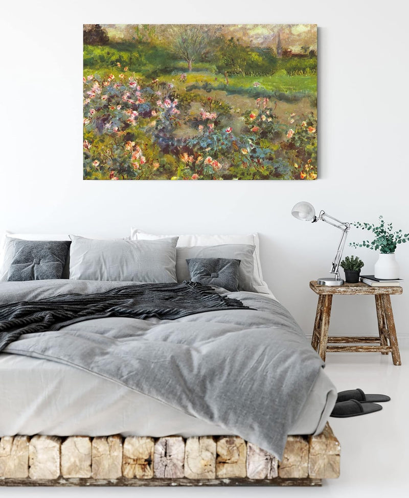 Pierre-Auguste Renoir - Rosenhain als Leinwandbild / Grösse: 120x80 cm / Wandbild / Kunstdruck / fer