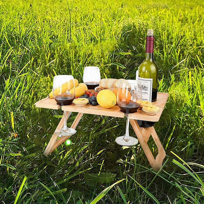 Picknicktisch für den Aussenbereich, zusammenklappbar, tragbar, Picknicktisch und Käse-Tablett mit s