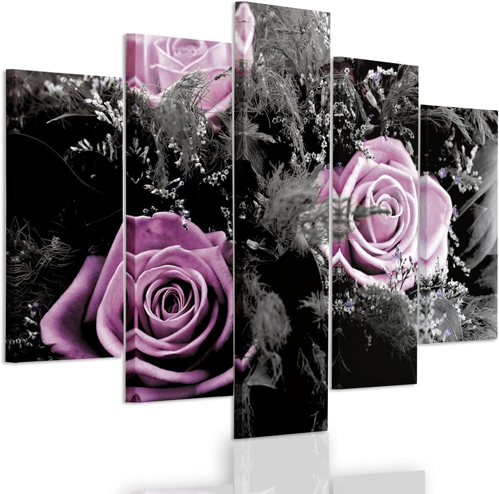 Feeby Frames, Leinwandbild, Bilder, Wand Bild - 5 Teile - Wandbilder, Kunstdruck XXL, Typ A, 300x140