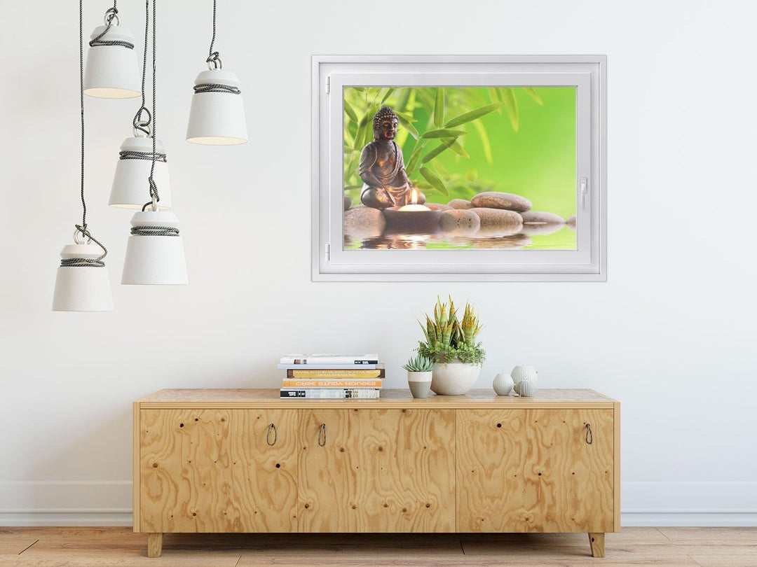 Fensterdeko I Sichtschutz Fenster-Sticker Selbsthaftend I Dekofolie für Bad, Küche, Kinderzimmer - W