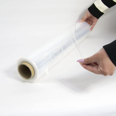 Stretch-Verpackungsfolie, transparente Kunststofffolie zum Verpacken, schützende Kunststoffrolle für