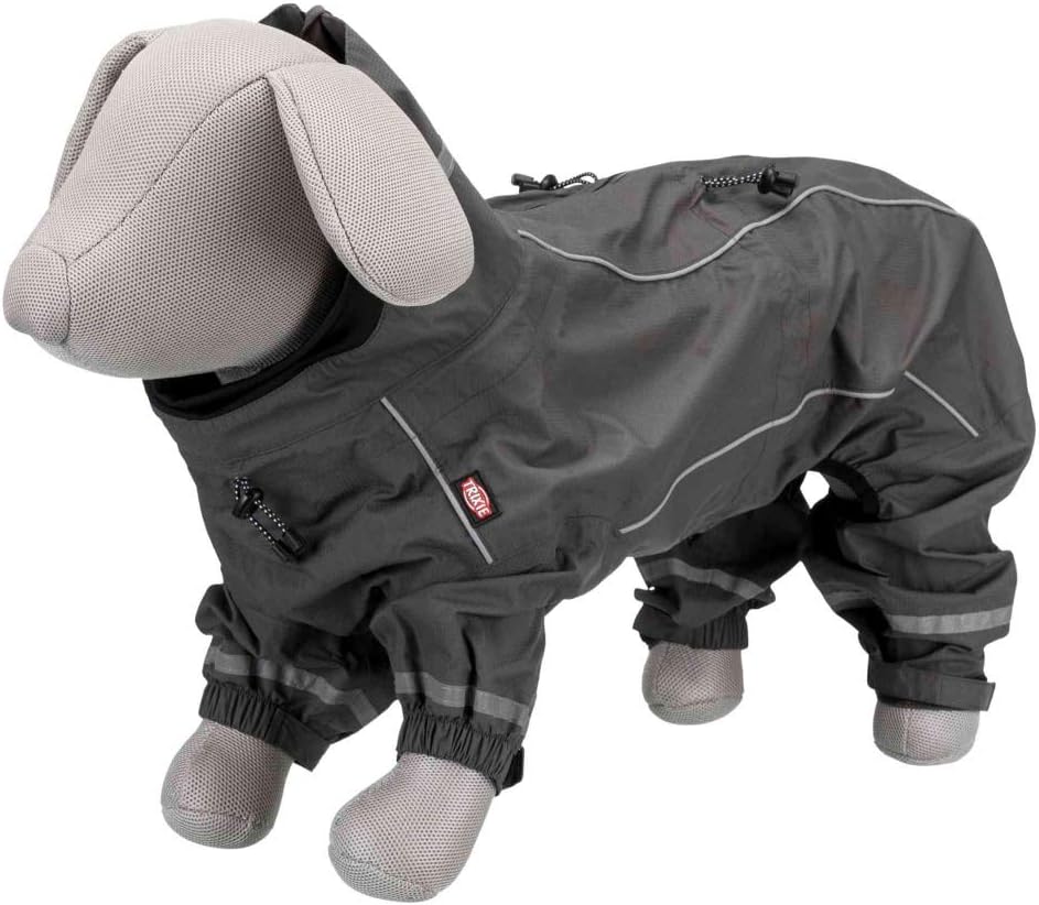 Trixie Vaasa Hunde-Regenmantel, Grau, 33 cm 33 cm(1er Pack), 33 cm(1er Pack)