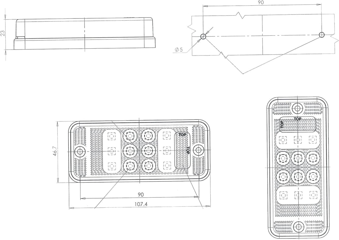 LED-Rückfahrleuchte 168-12/24V