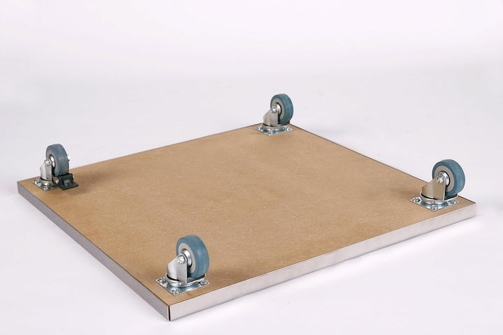 Möbelroller/Pflanzenroller (Profi) 50x50 cm, Edelstahl, 150kg, PU-Rolle + Bremse, Marke: Szagato, Ma