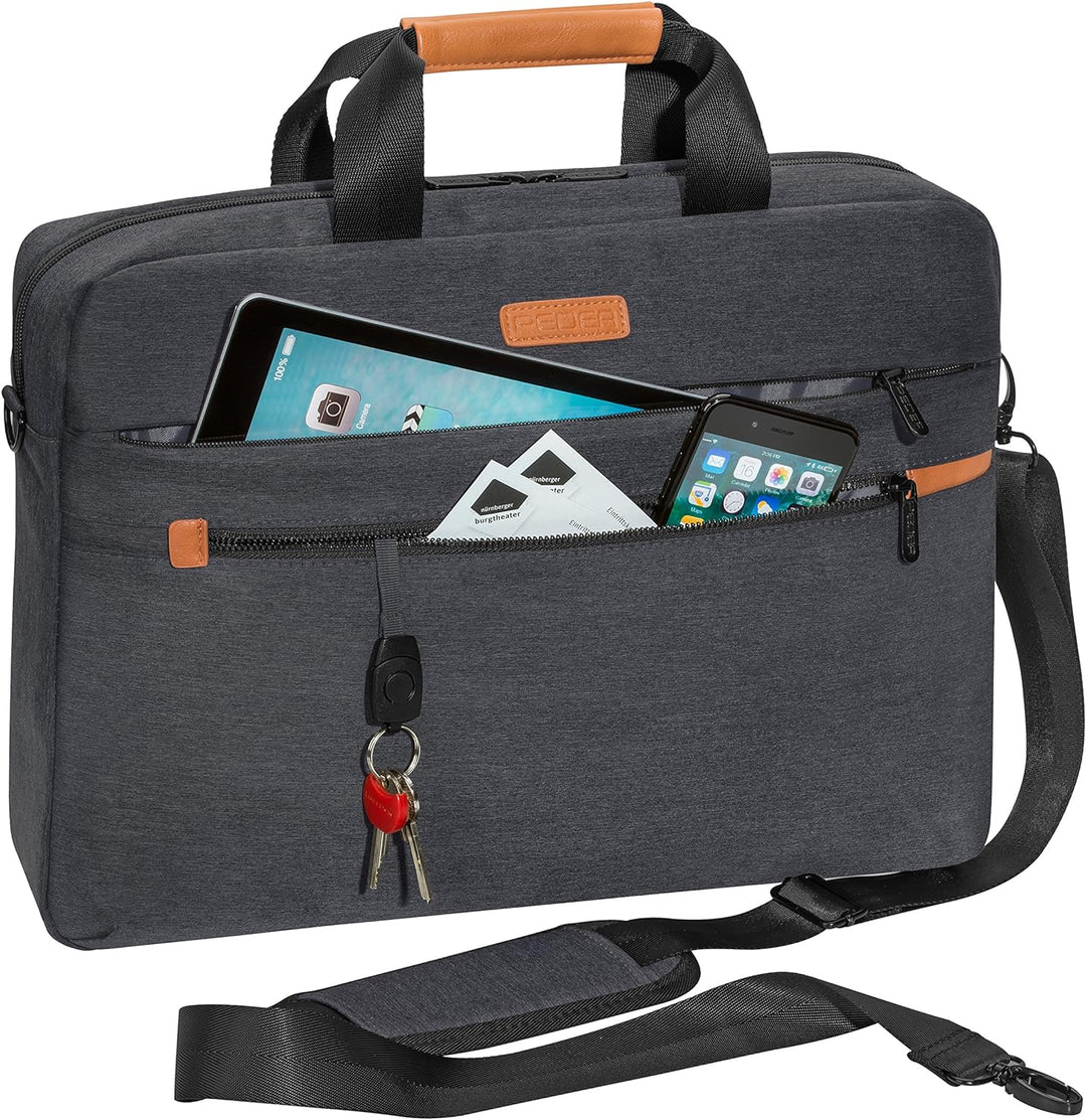 PEDEA Laptoptasche "Elegance Pro" Notebook-Tasche bis 15,6 Zoll (39,6 cm) Umhängetasche mit Schulter