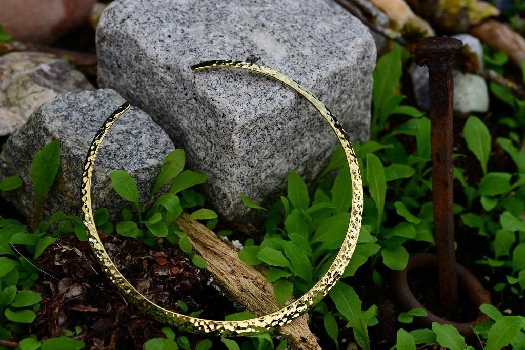 Windalf Männer Torques DVALIN Ø 15 cm Wikinger Halsreif Halsschmuck Bohemian Touch Handarbeit Messin