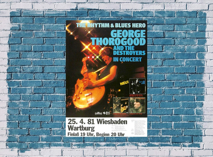 George Thorogood - In Concert, Wiesbaden 1981 » Konzertplakat/Premium Poster | Live Konzert Veransta