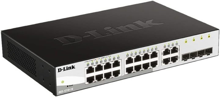 D-Link DGS-1210-16/E 16-Port Smart Managed Gigabit Switch (16x 10/100/1000Mbit/s, 4x Glasfaser SFP/C