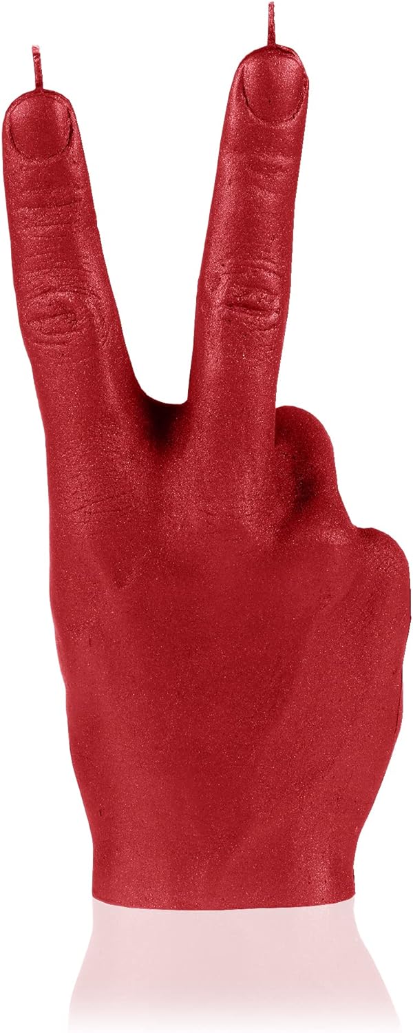 Candellana Hand PEACE Kerze - Hand Figur - Coole Deko - Gothic Deko - Grunge Deko Kerze - Heavy Meta