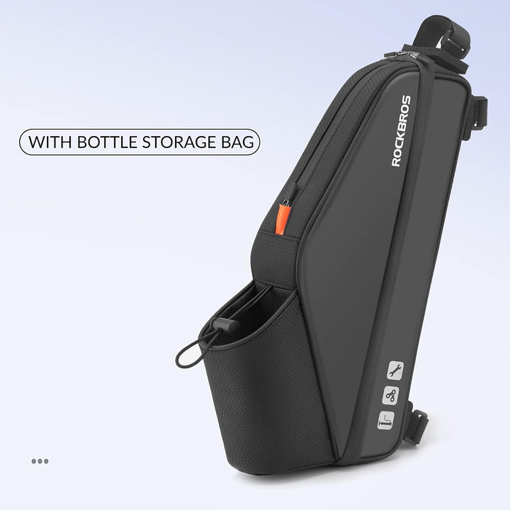 ROCKBROS Fahrradtasche Wasserdicht Rahmentasche Dreieckstasche mit Wasserflaschentasche für Faltrad