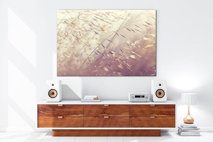 deyoli Wiesengräser Format: 80x60 als Leinwand, Motiv fertig gerahmt auf Echtholzrahmen, Hochwertige