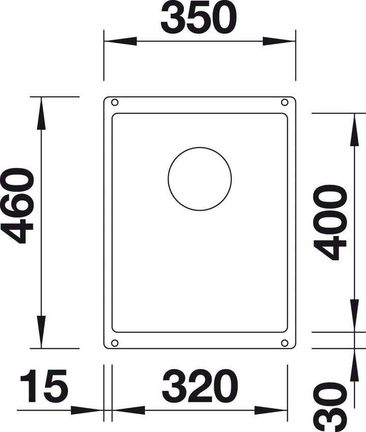 BLANCO SUBLINE 320-U | SILGRANIT anthrazit | Einbauart: Unterbau | ohne Ablauffernbedienung | 40er U