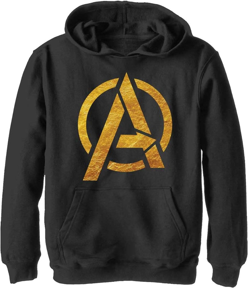 Marvel Jungen Klassischer Avengers-hoodie mit Goldfolie, Schwarz, XL
