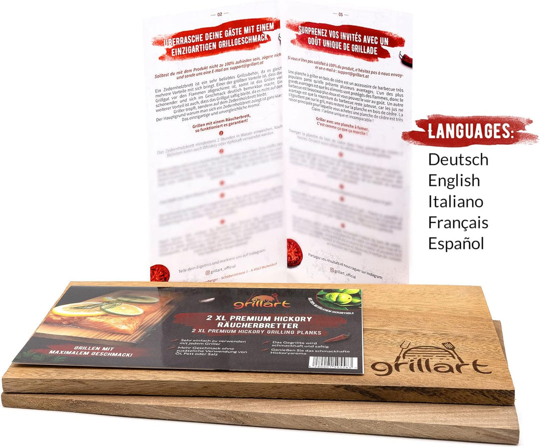 grillart Räucherbretter (Hickory - 2er Set), Hickory - 2er Set