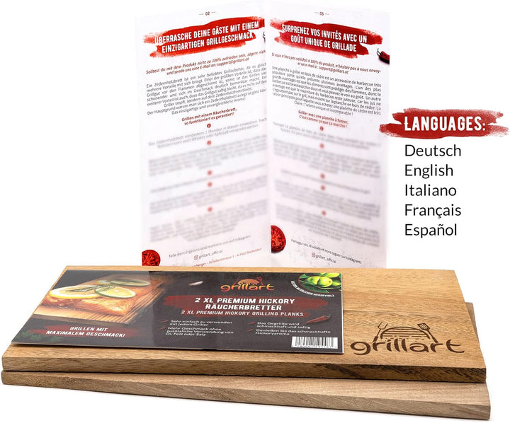 grillart Räucherbretter (Hickory - 2er Set), Hickory - 2er Set