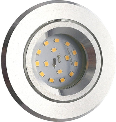 Trango 6er Set LED Einbauleuchten 6737R-06MO Einbaustrahler I Spots aus rostfreiem Aluminium incl. 6