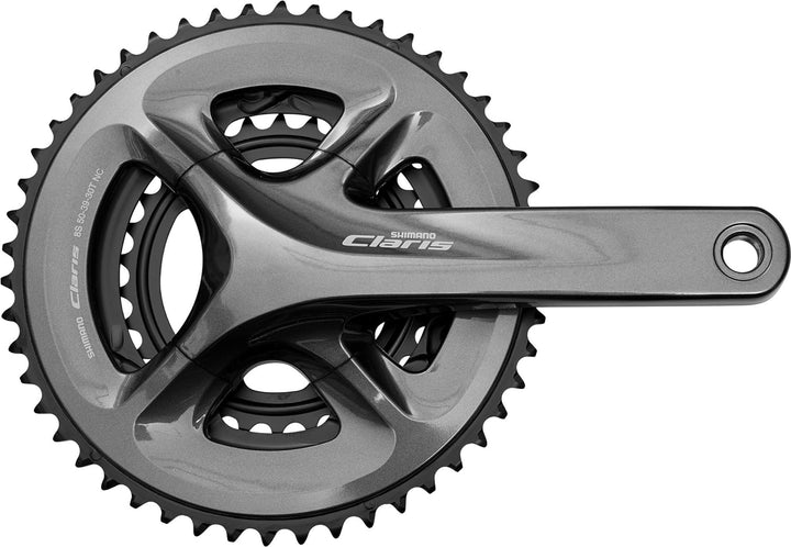 SHIMANO Claris R2030 Kettensatz mit 8 Gängen, 50/39/30 Schwarz,Grau Einheitsgrösse, Schwarz,Grau Ein