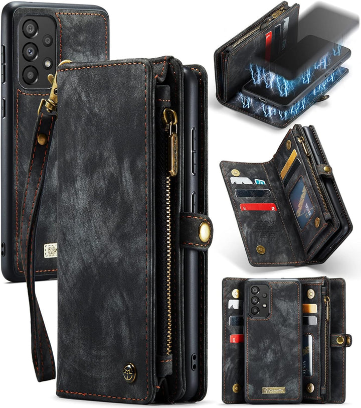 UFinetech Samsung A33 Hülle, Flip Leder TPU Stossfest Kartenfach Tasche Samsung Galaxy A33 5G Handyh