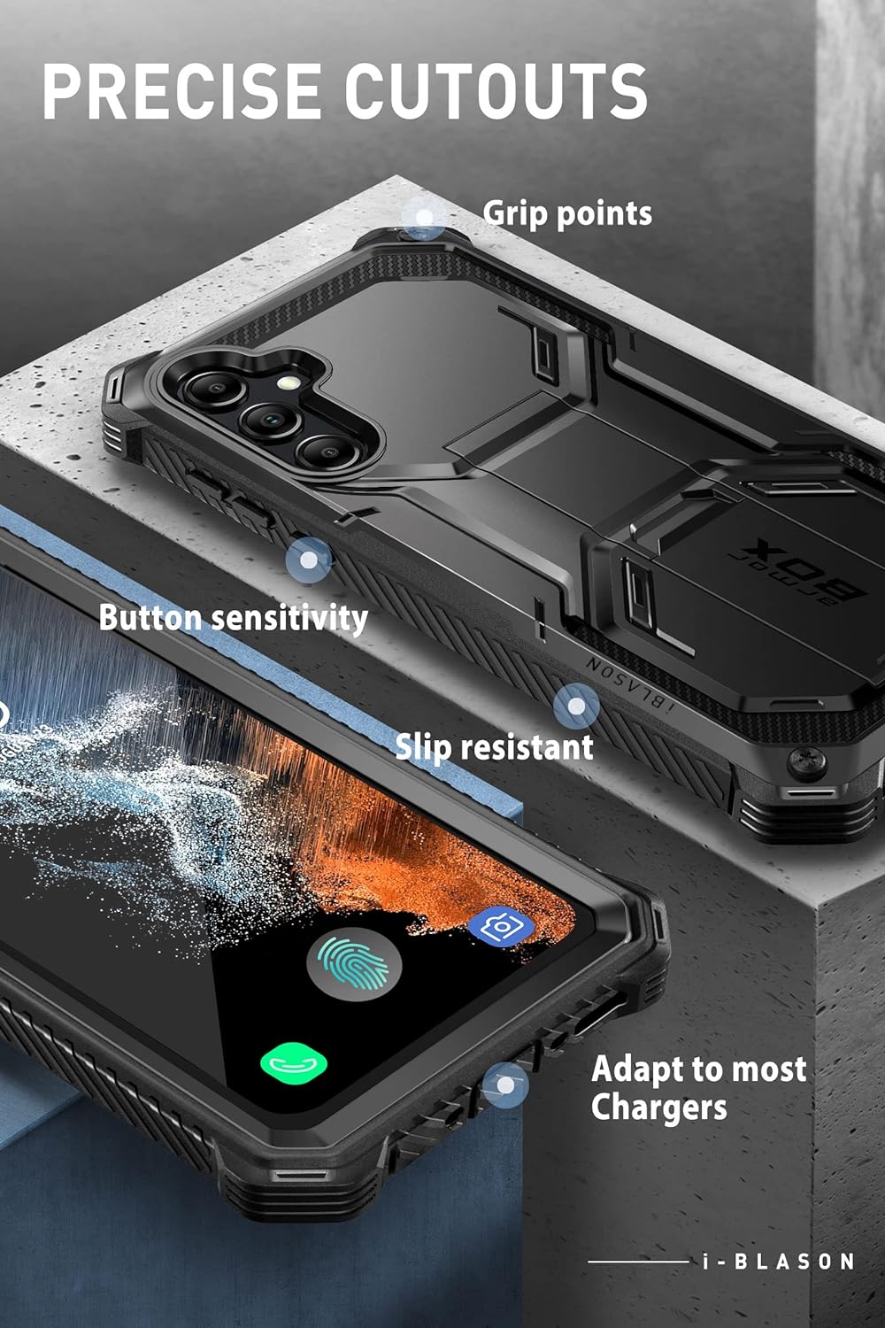 i-Blason Armorbox Hülle für Samsung Galaxy A54 Outdoor Handyhülle Bumper Case 360 Grad Schutzhülle m