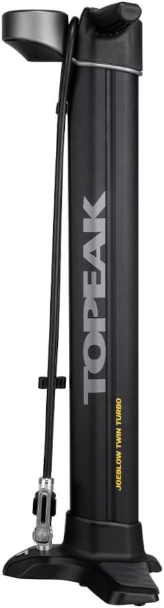 Topeak Joe Blow Twin Turbo Fusspumpe für Erwachsene, Unisex, Schwarz, Einheitsgrösse