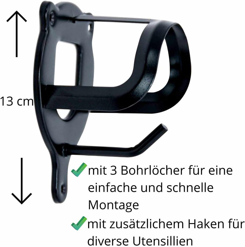 AMKA Trensenhalter Metall Set mit 10 Stück schwarz Trensenhaken