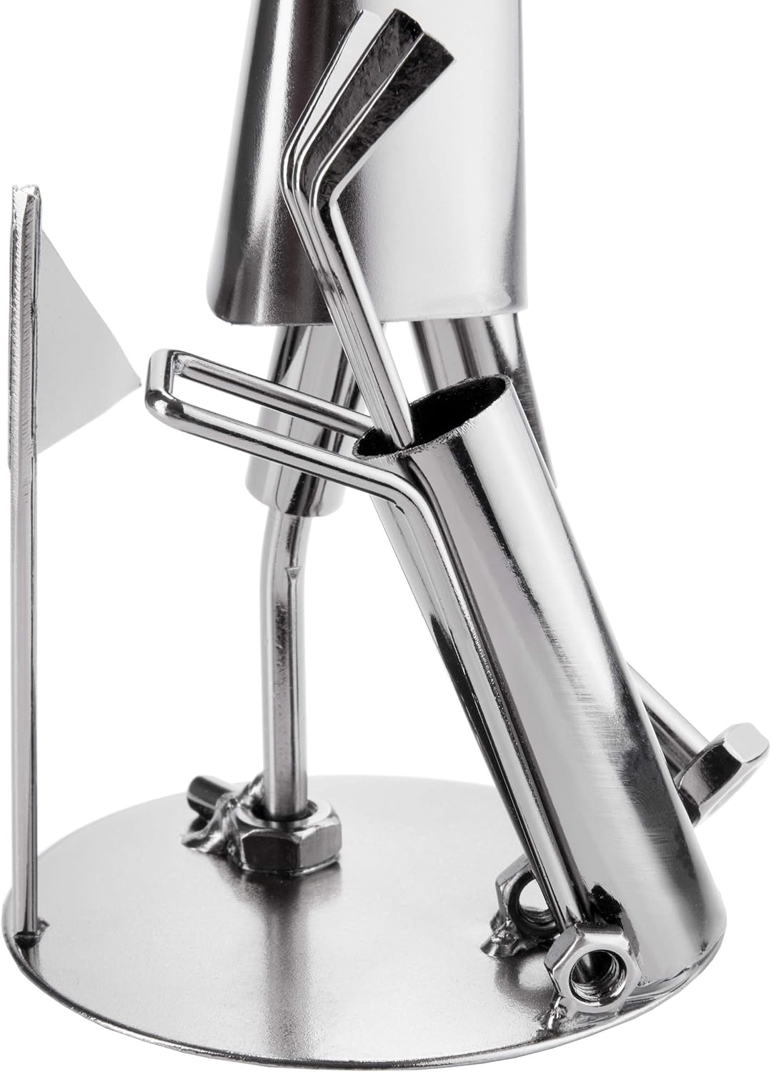BRUBAKER Schraubenmännchen Golfer - Handarbeit Eisenfigur Metallmännchen Golf - Metallfigur Geschenk